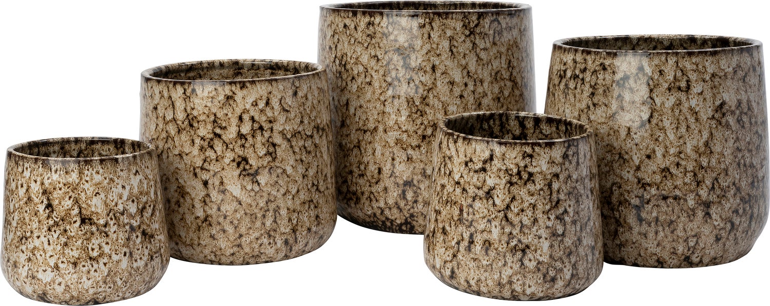 Intratuin bloempot Miro bruin / crème D 18 H 16 cm