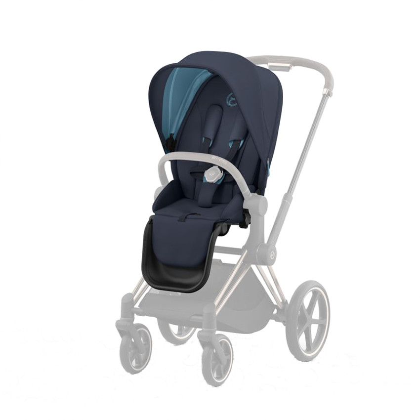 Hamac pour poussette Priam - Nautical Blue - Ecru