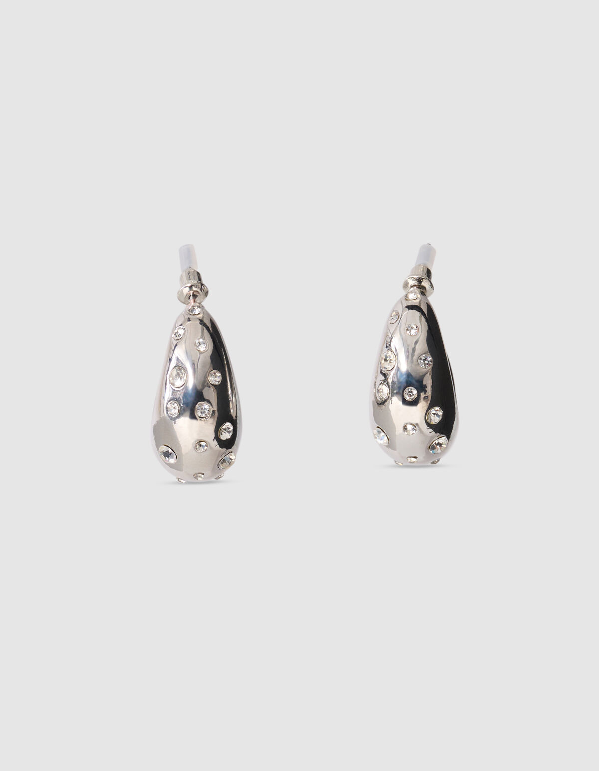 Strass Small Hoop Oorbellen Zilver