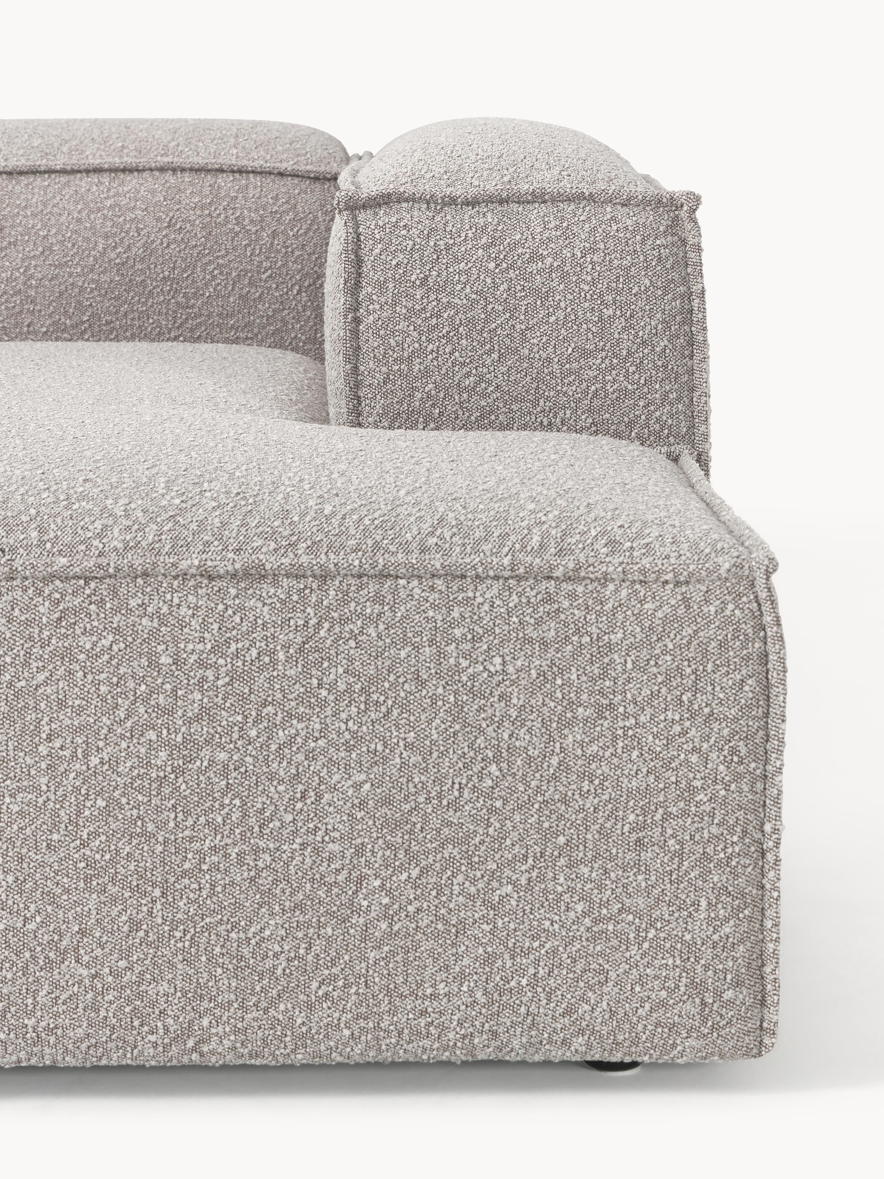 Chaise longue hoekmodule Lennon van bouclé