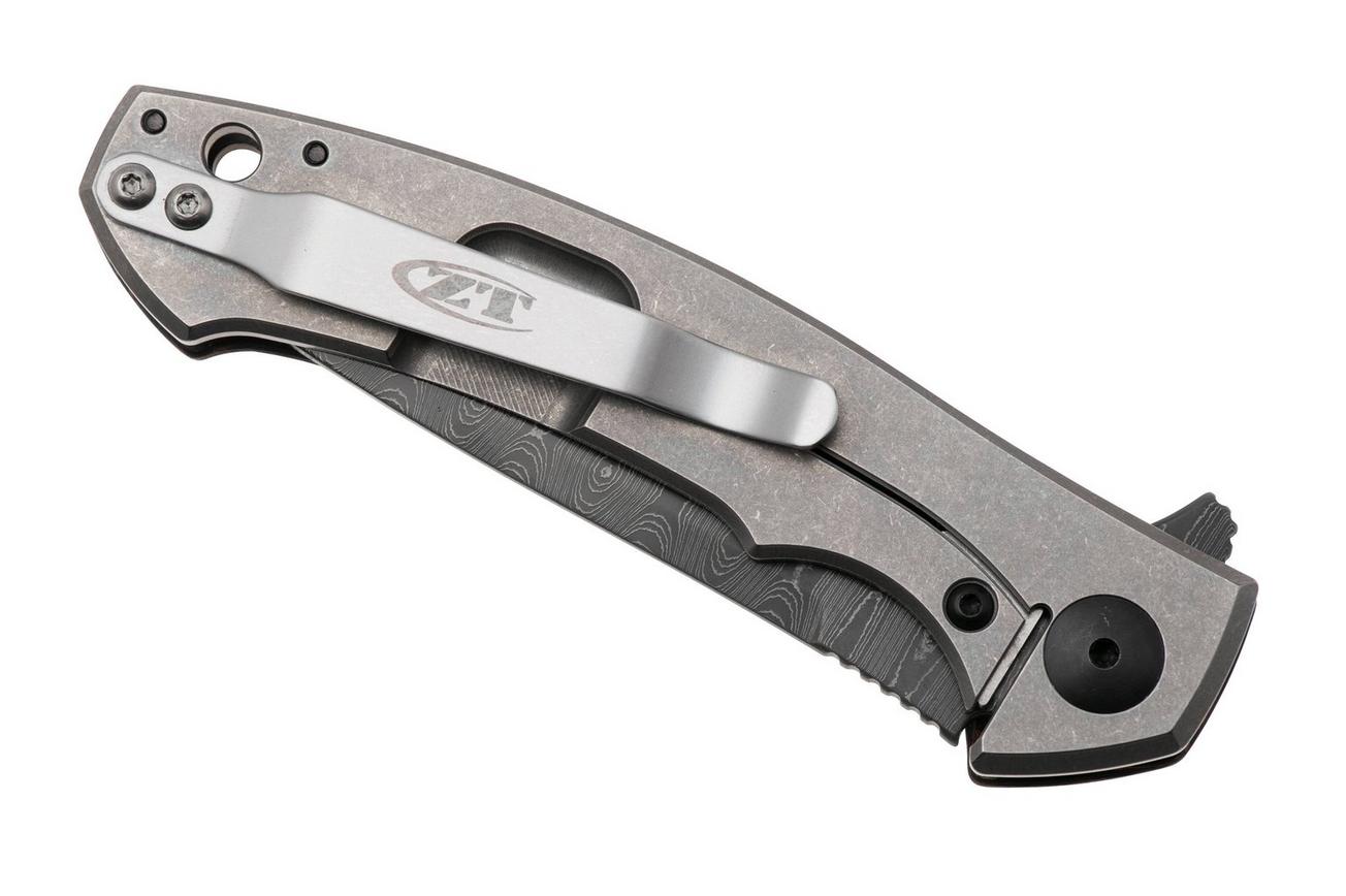 Zero Tolerance 0450CFDAMS Limited Vegas Forge Damascus, Marble Carbon Fiber, zakmes