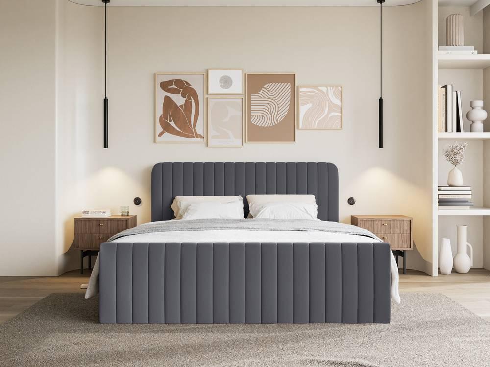 NADUVI Collection Boxspring Adrien chenille met opbergvak 160x200