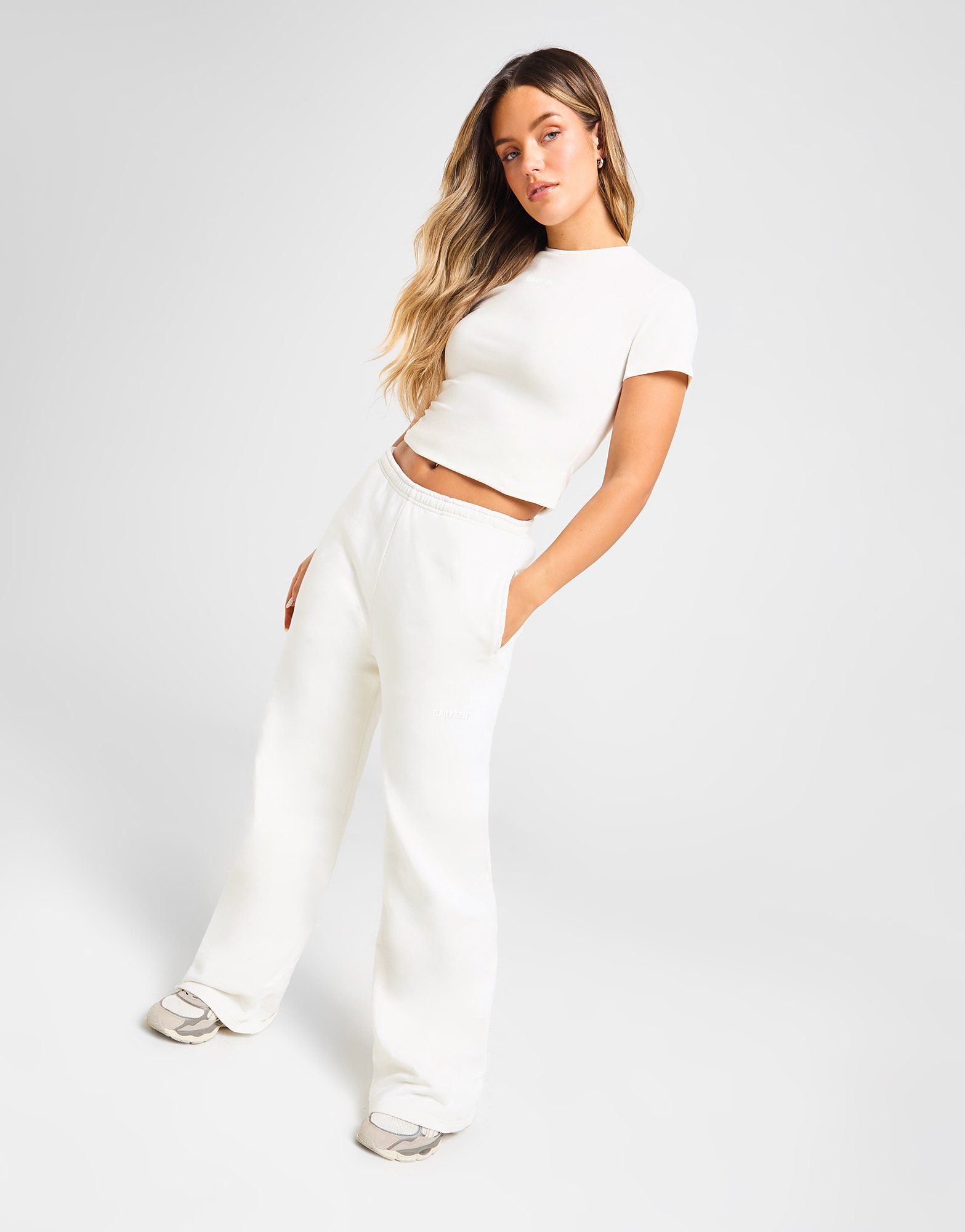 DAILYSZN Pantalon de jogging Wide Leg Femme