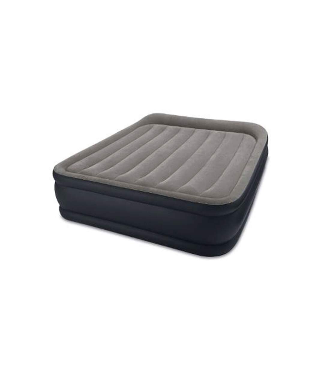 Matelas Gonflable Électrique 2 Places Fibertech Luxe Gris
