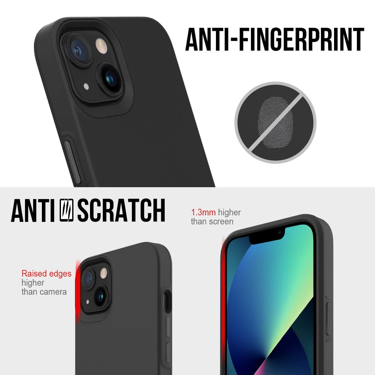 iPhone 13 Hybrid 2in1 Outdoor Hülle Shock Proof Hardcase Hülle Pankow Safe (10821) - Schwarz