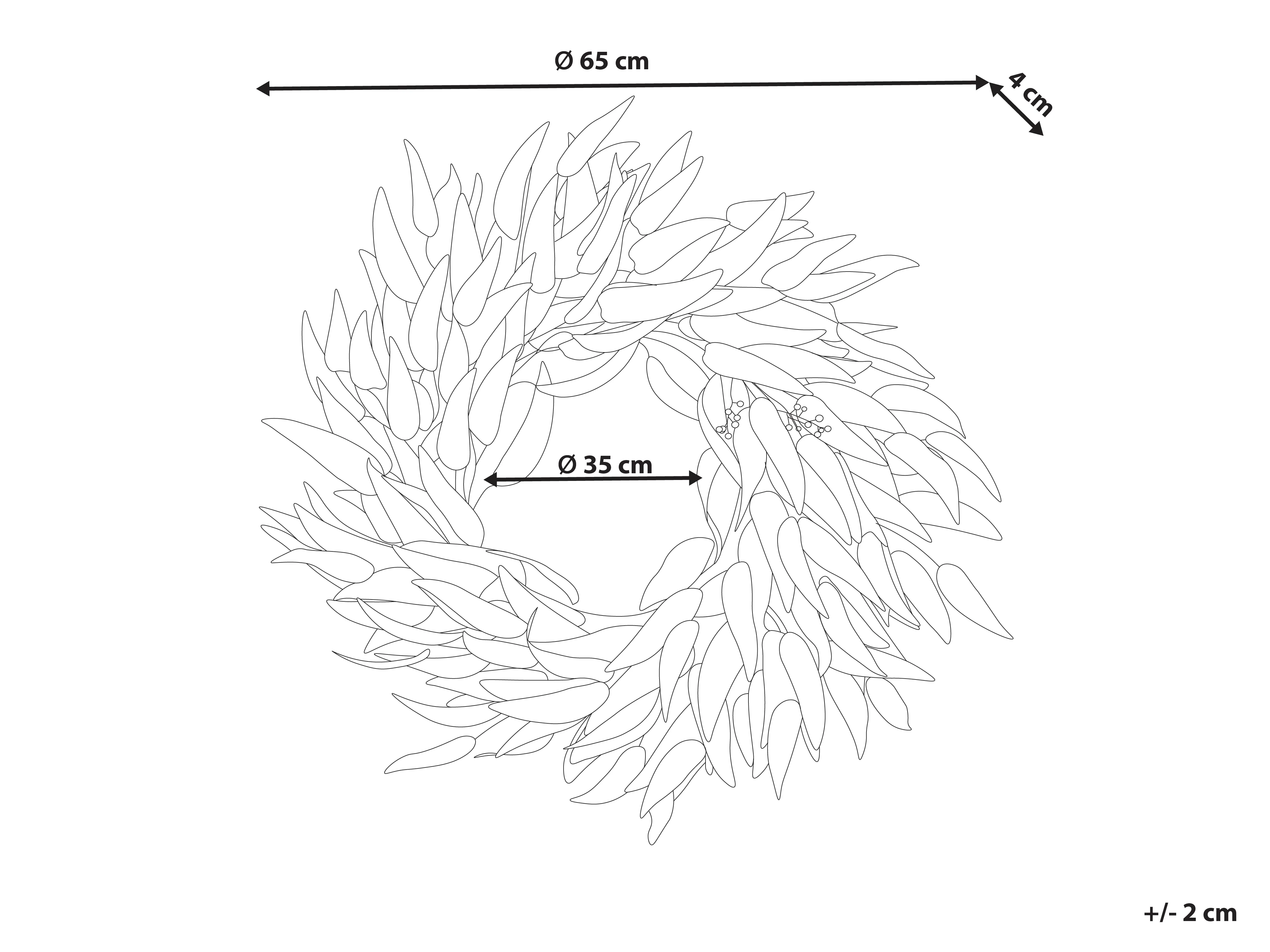 Decoratieve krans GAMRUN 70 cm Groen