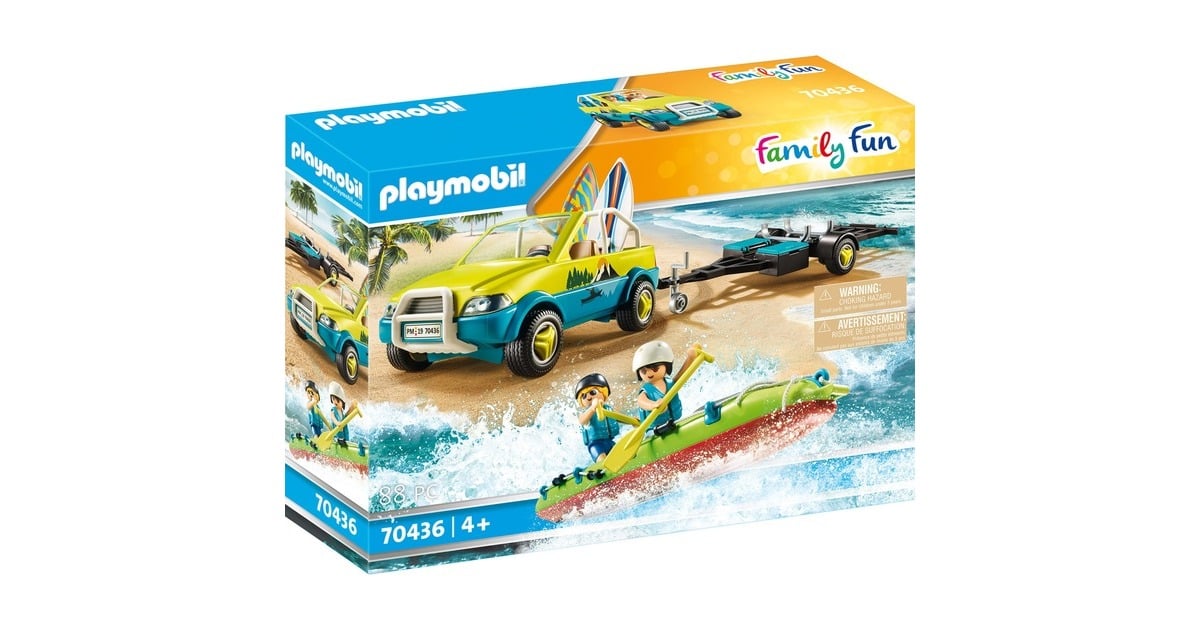 PLAYMOBILFamily Fun - Strandwagen met kano's Constructiespeelgoed  (70436)