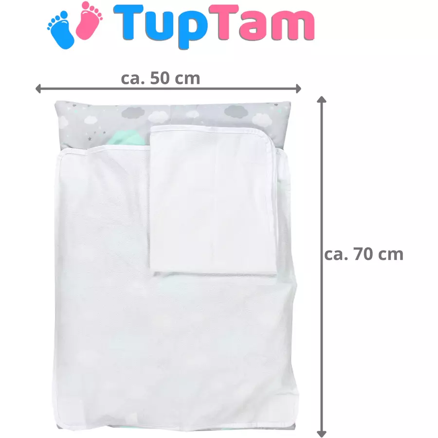 TupTam Baby Wickelauflage inkl. 2 Frotteebezügen mintweiß