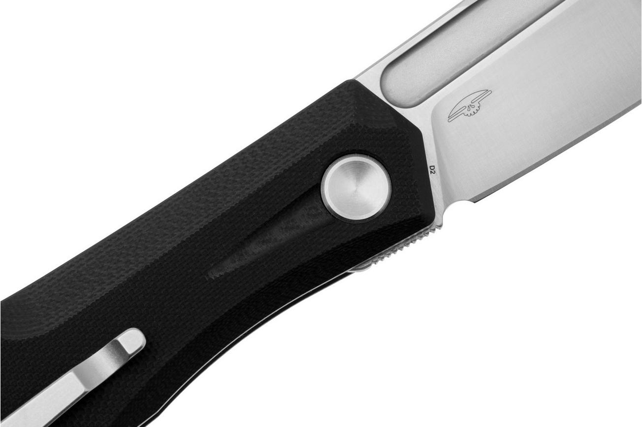 Real Steel Ventus Lite 7051SB Satin D2, Black G10, zakmes