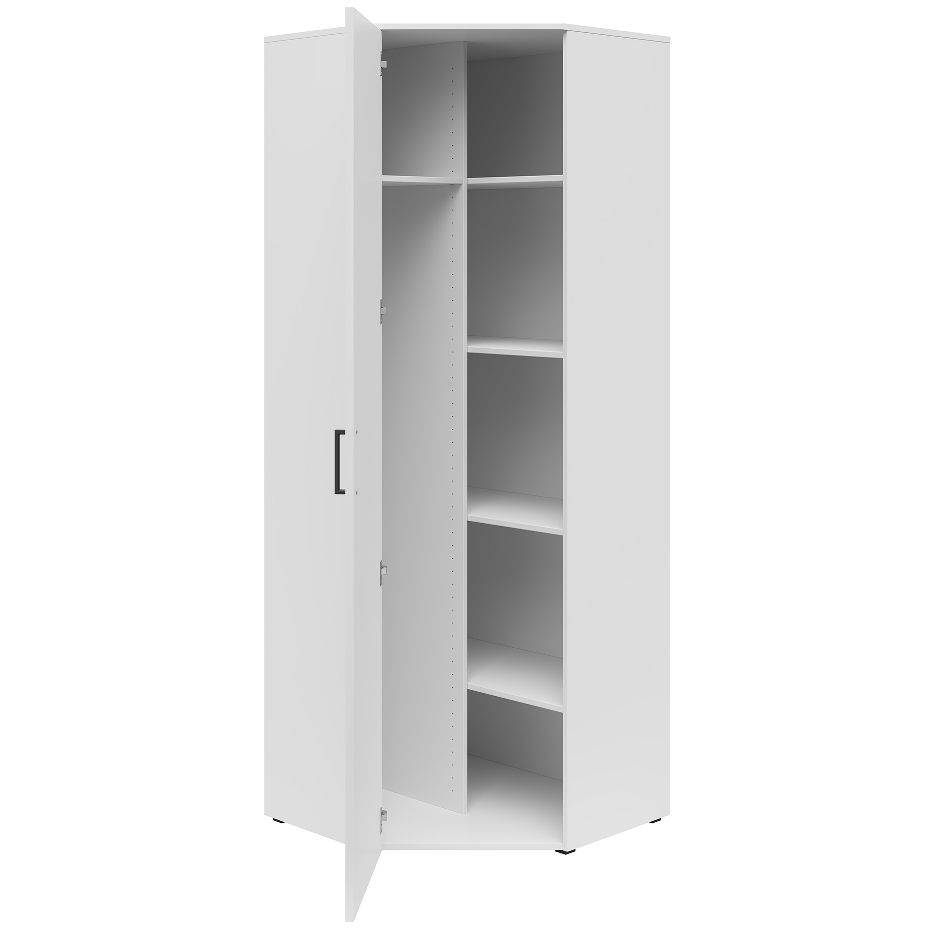 Eckschrank - weiß - Breite 101 cm