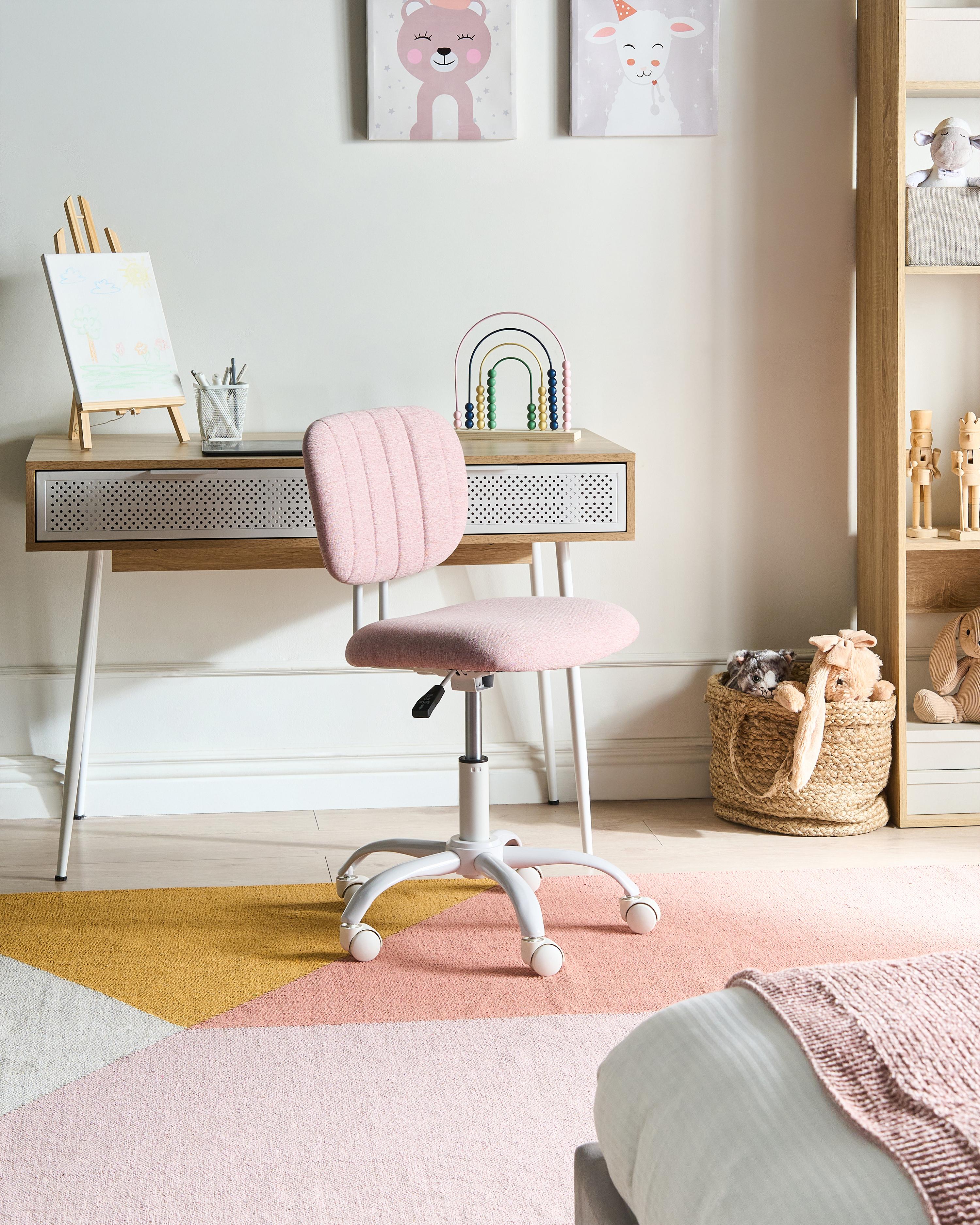 Bureaustoel BUBBLY Stof Roze