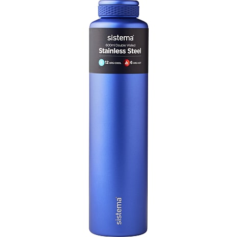Sistema rustfri stålflaske (600ml) – flere varianter - assorteret