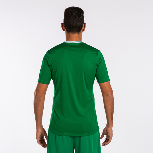 Camiseta Joma Europa V de manga curta verde e branca