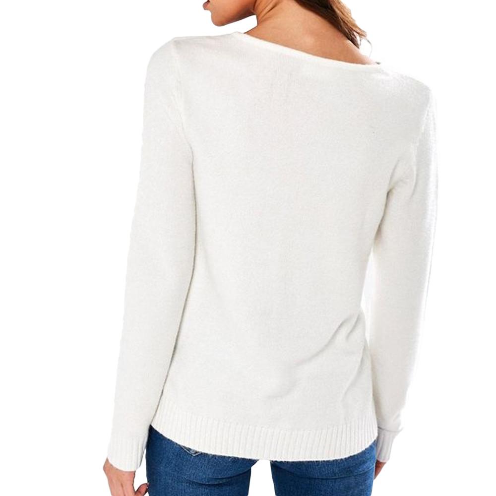 Vila Pull Col V Blanc Femme Vila 69