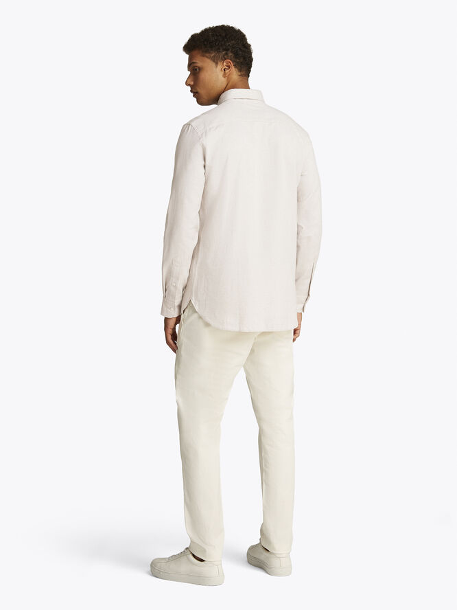 Tommy Hilfiger BRUSHED LINEN SOLID SF SHIRT Sandalwood