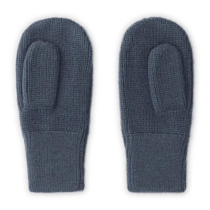 Gray Label Moufles en Maille | Bleu gris