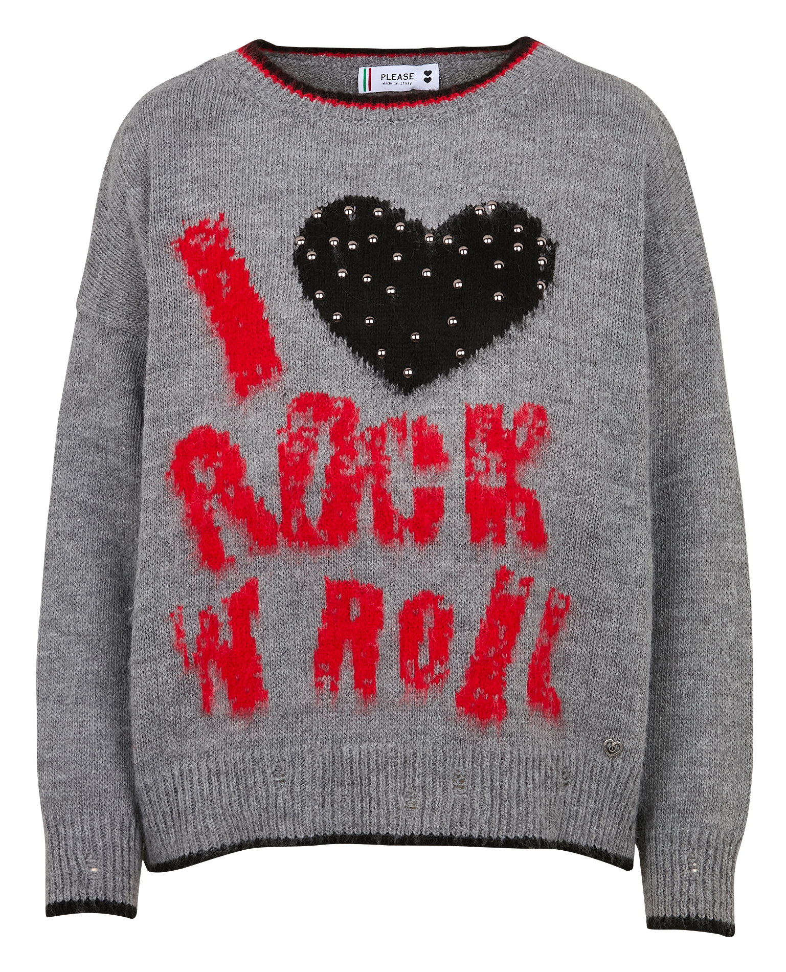 Pull col rond| Gris