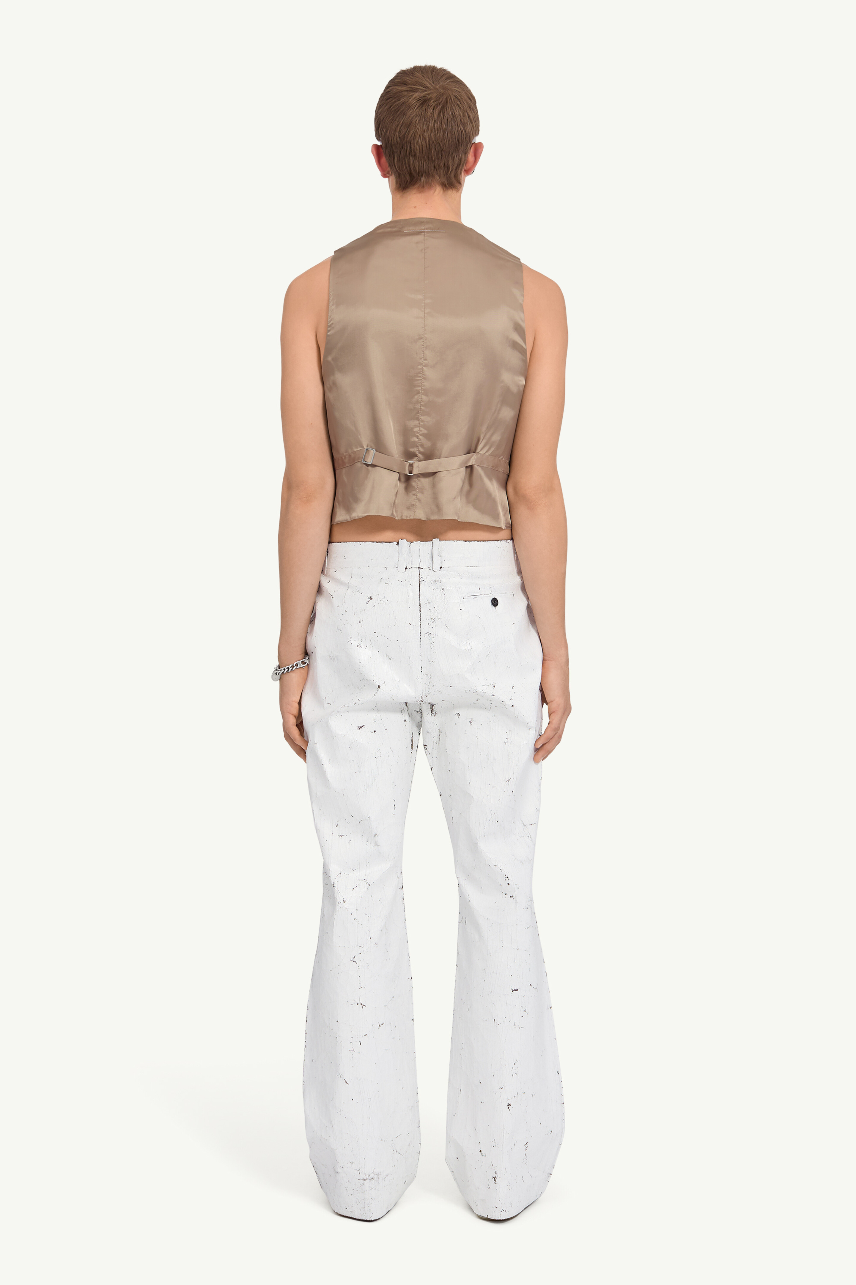 Pantalon blanc peint