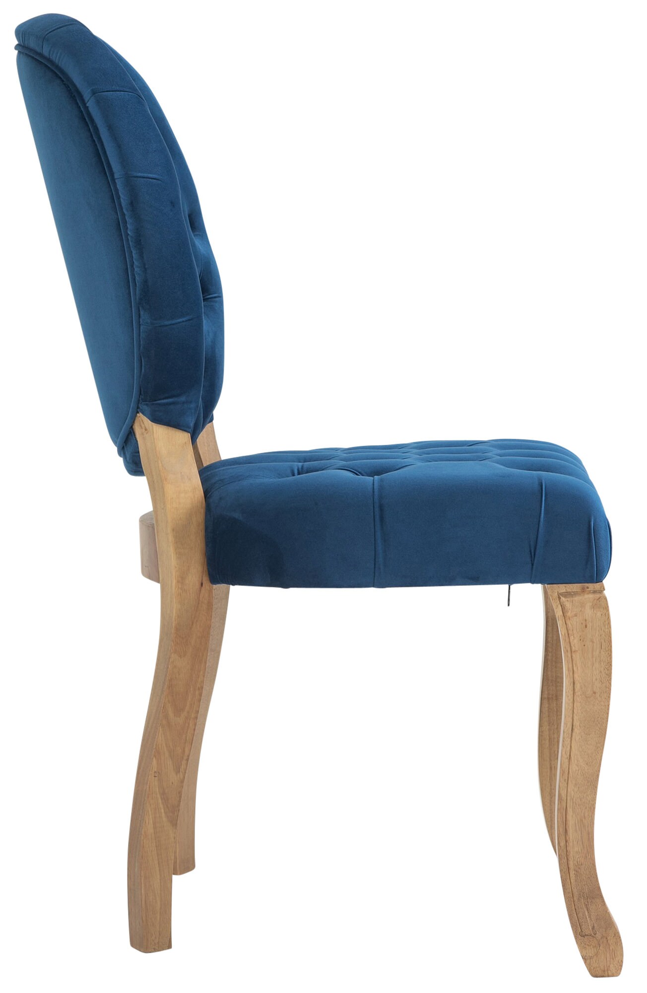 CLP Esszimmerstuhl Temara Samt I Polsterstuhl Gesteppt Chesterfield Design I Lehnstuhl Mit Kautschukholz Gestell I Max. Belastbarkeit 120 kg