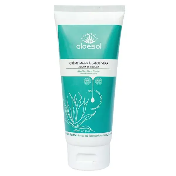 Aloesol Crème Mains Nourrissante à l'Aloe Vera Bio 100ml