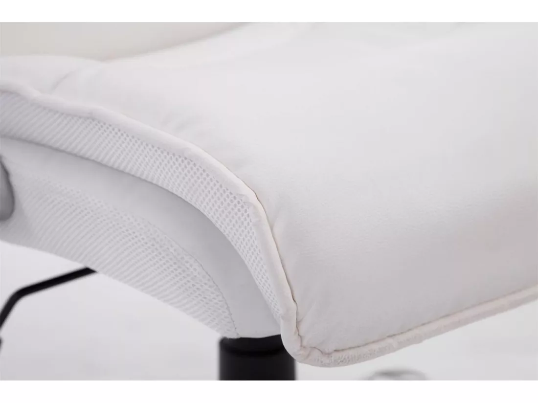 Chaise de bureau - Similicuir & Plastique - Blanc - BIG Villach