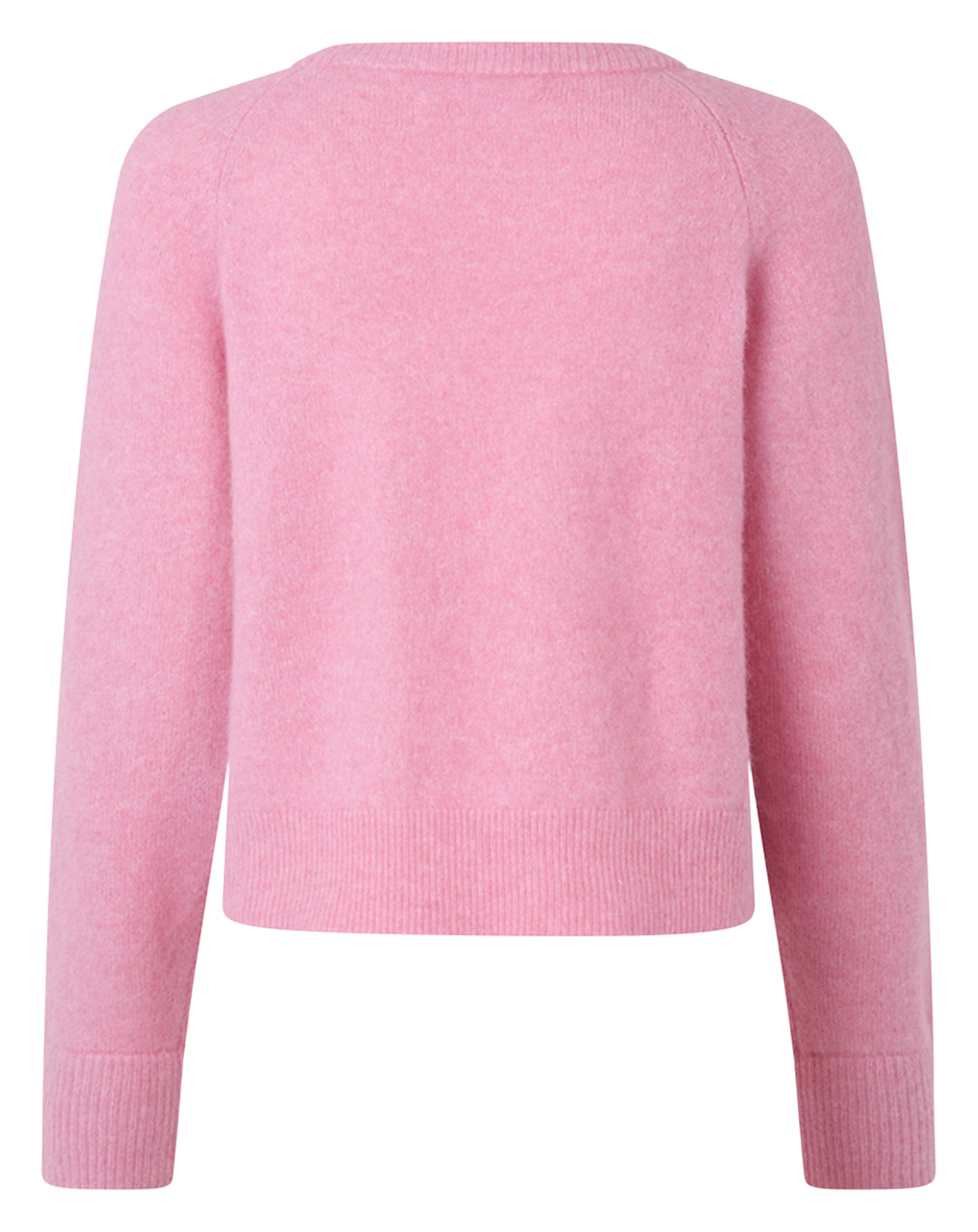 Pull col rond en laine mélangée | Rose