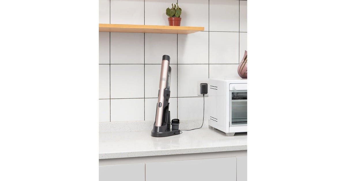 BLACK+DECKERDVC320BRG 12V 2.0Ah Brushless Kruimeldief met accessoires handstofzuiger  (Roségoud/grijs)