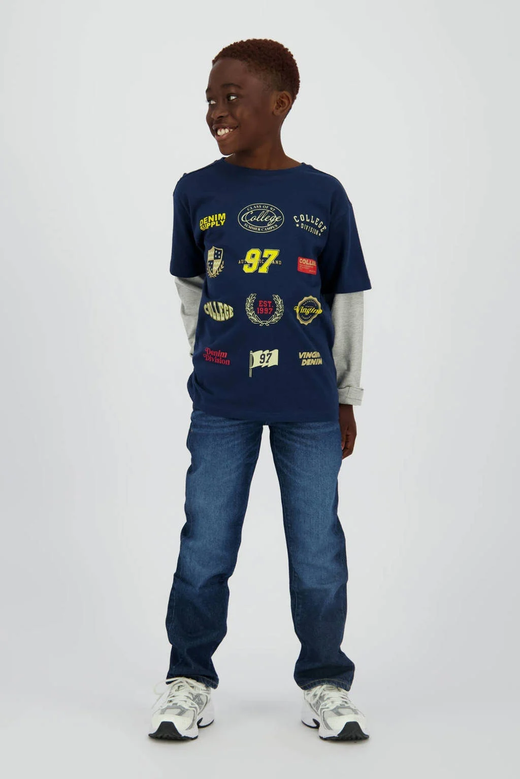 Vingino waist regular fit jeans dark blue denim