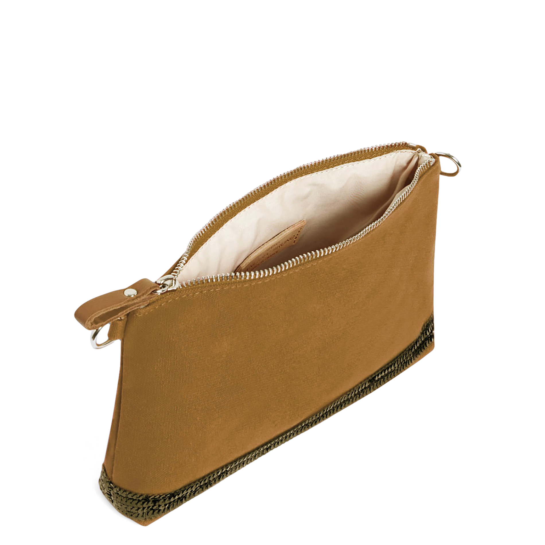 - Pochette à sequins en coton| Marron