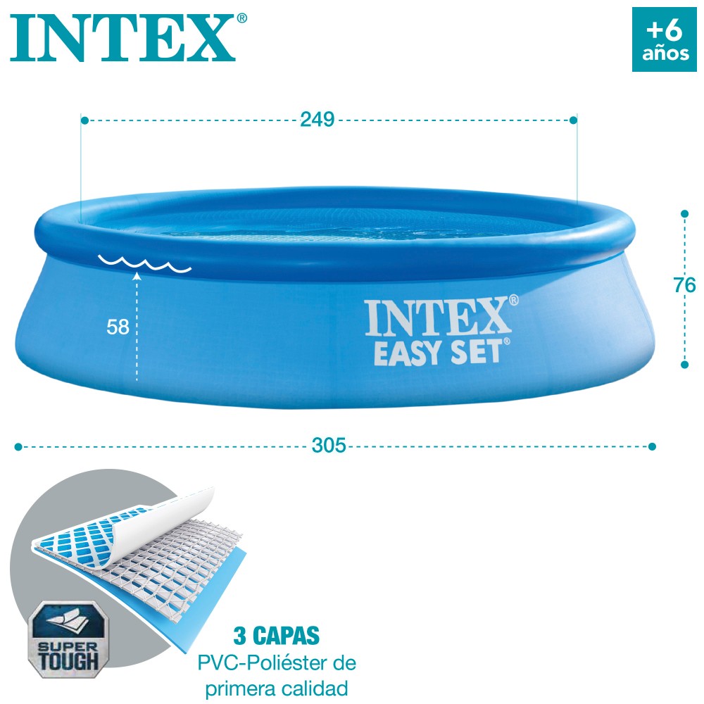 Piscina inflável Intex Easy Set 3853 L sem bomba de filtro