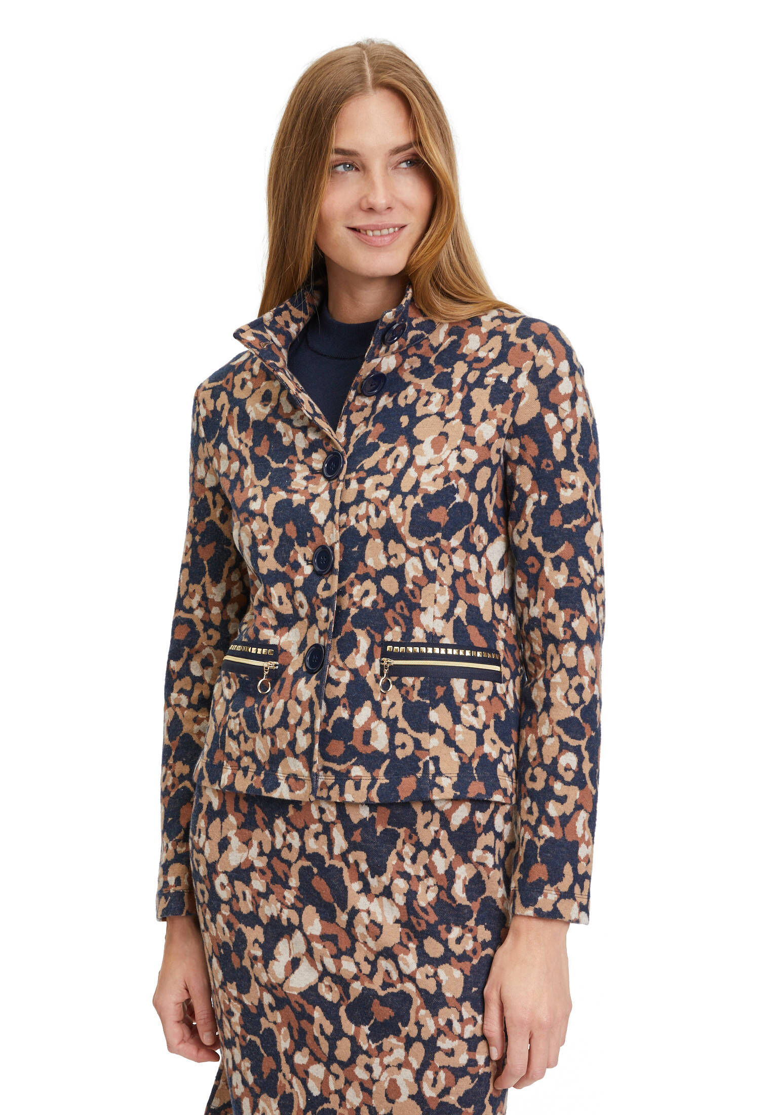 Betty Barclay| Damen Sweatjacke mit Stehkragen