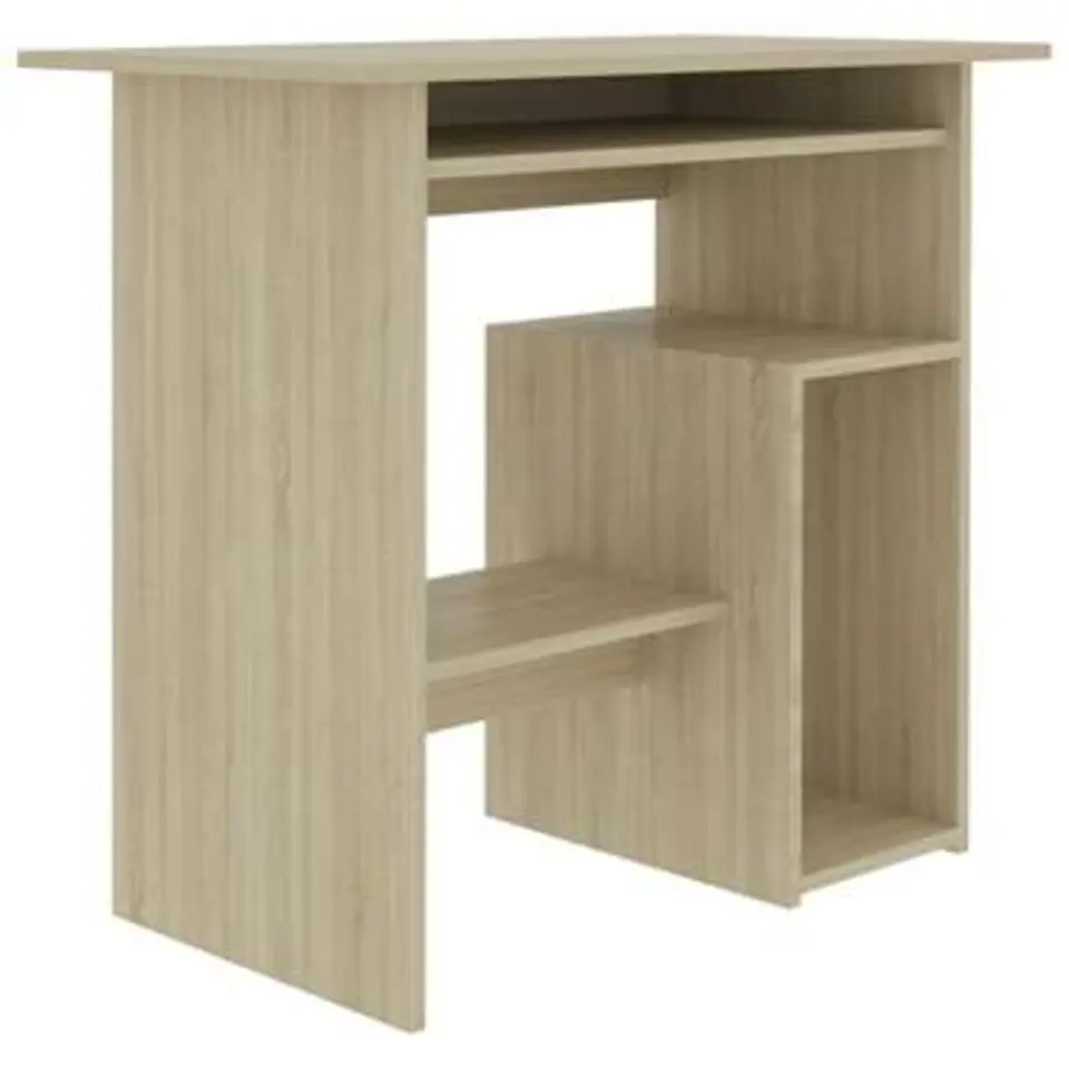 vidaXL - Bureau - Bruin - Bewerkt hout