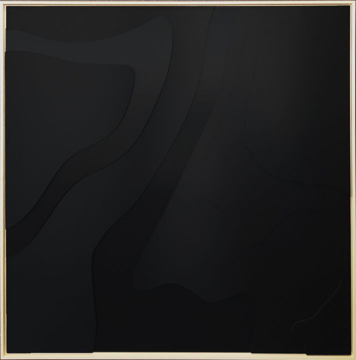 Schilderij Waves - versie B (blanke relieflijst)