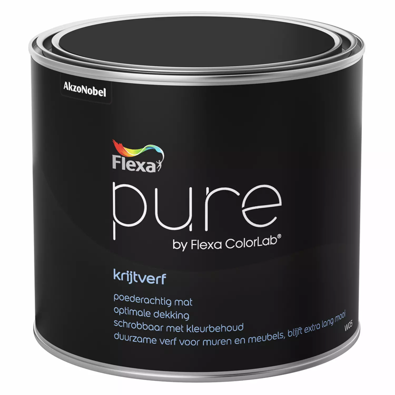 Flexa Pure Krijtverf - op kleur gemengd - 0,5L