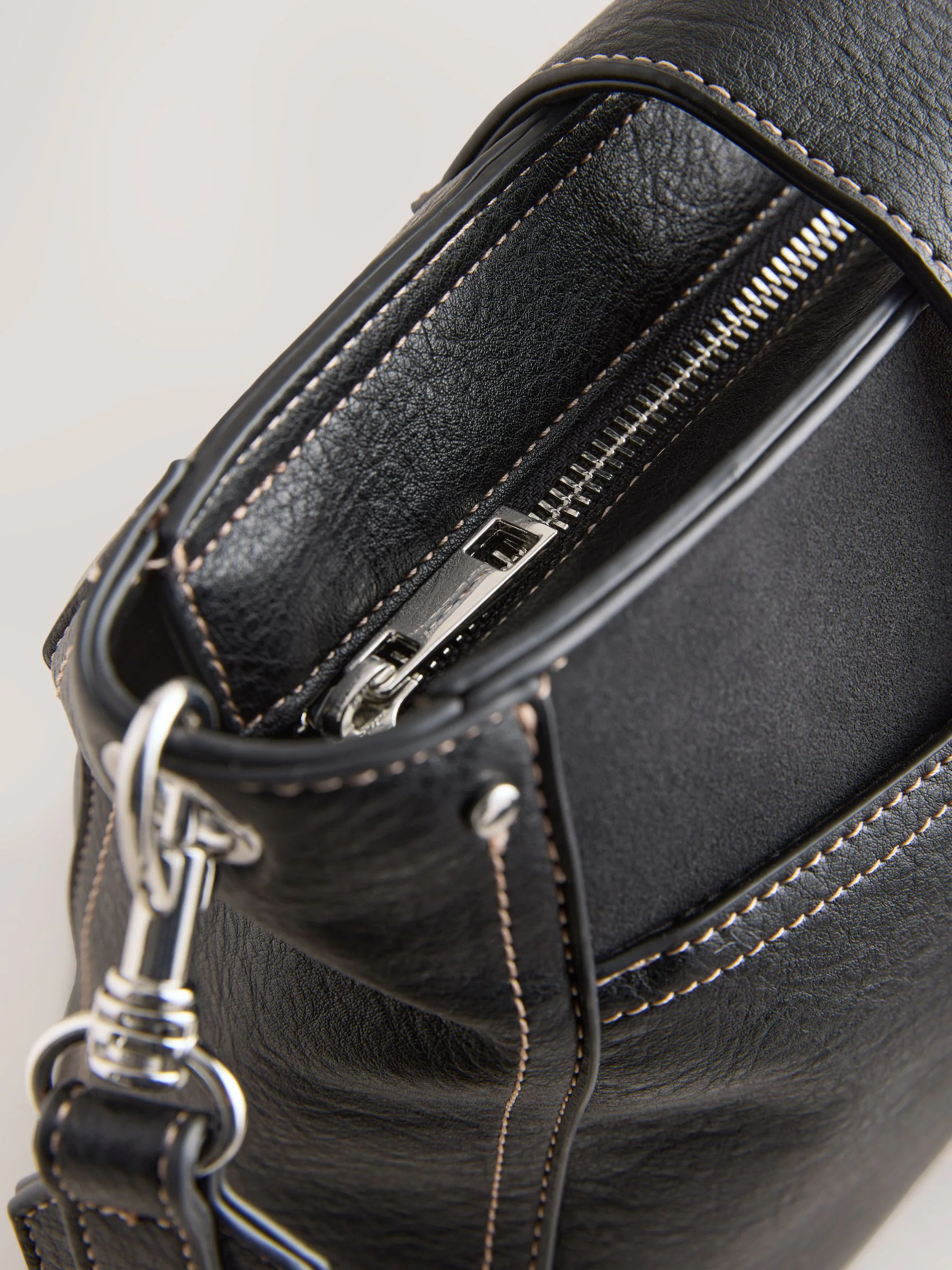 Zwart - Gestructureerde Messenger-tas