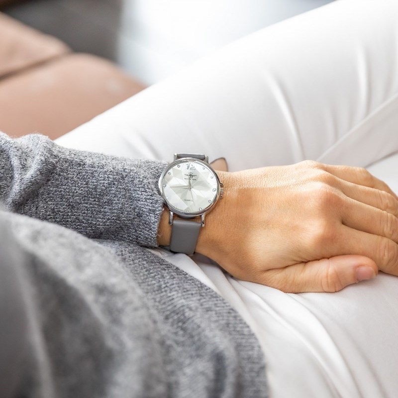 Montre Femme M. JOHN bracelet Cuir Gris
