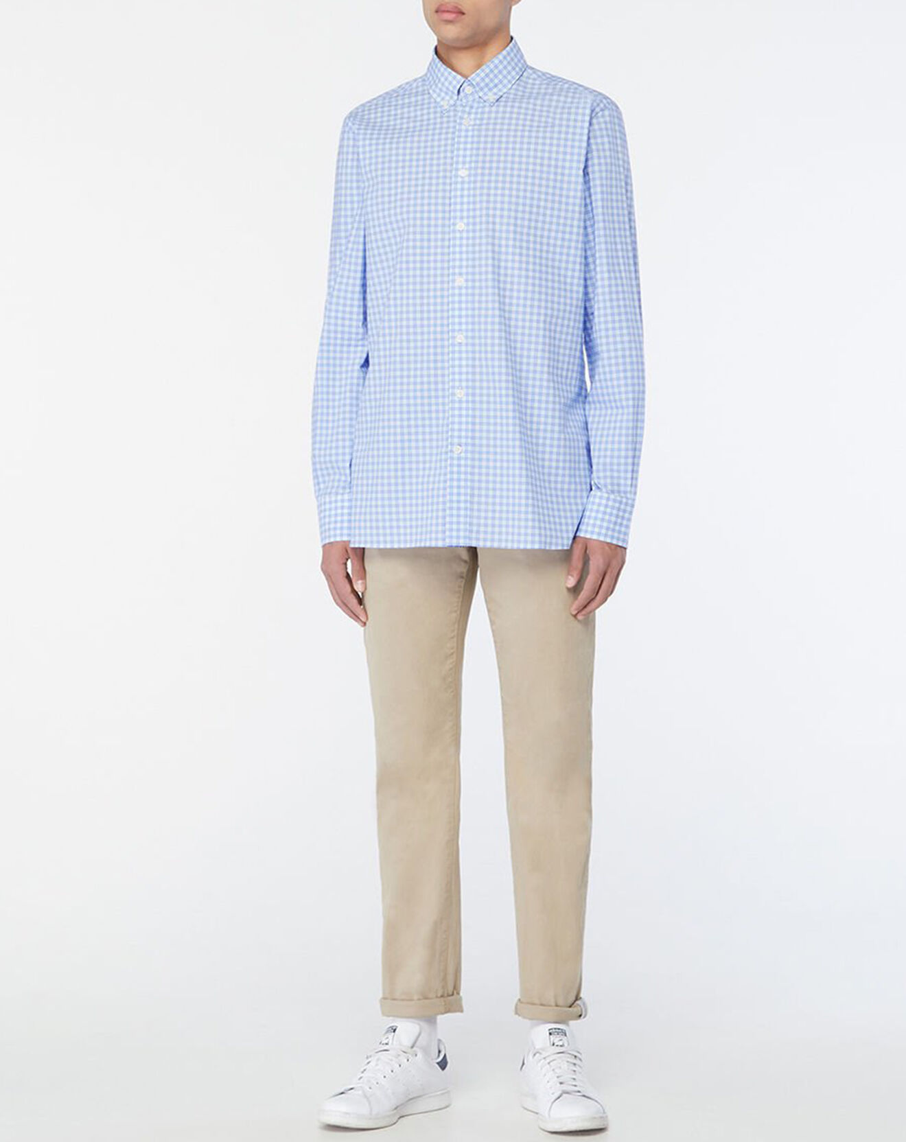 Hackett London Chemise Regular Fit à carreaux bleu ciel