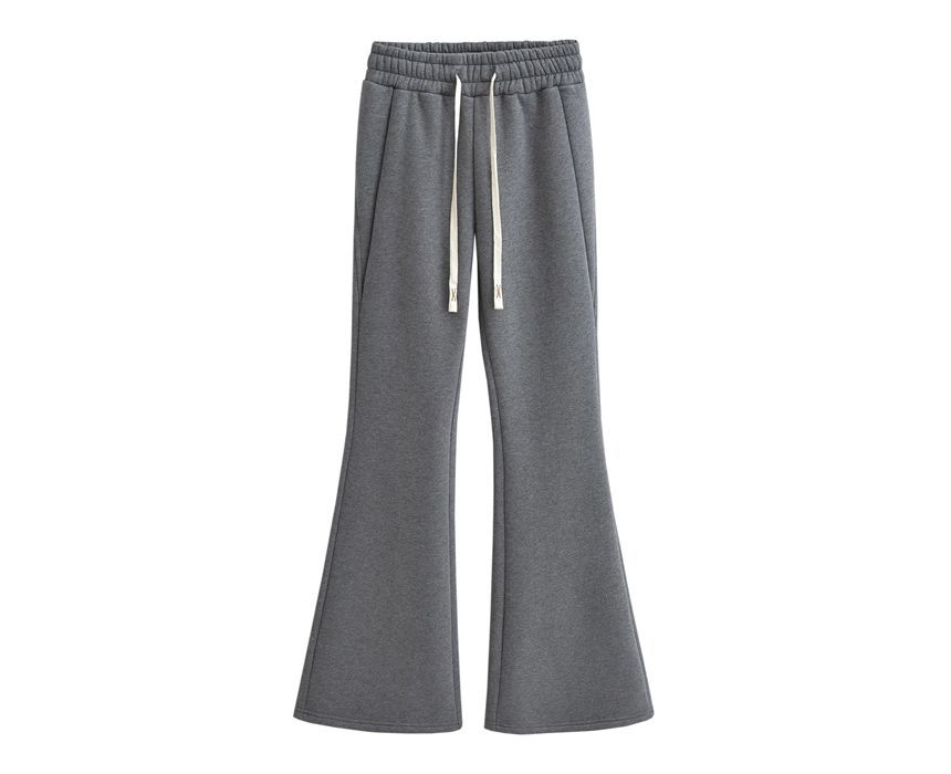 Ulark - High Rise Plain Flared Sweatpants