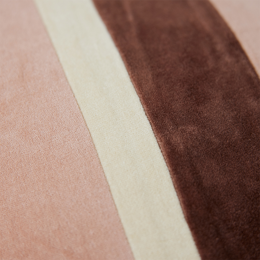 Sierkussen Striped velvet Rose 60x35 cm