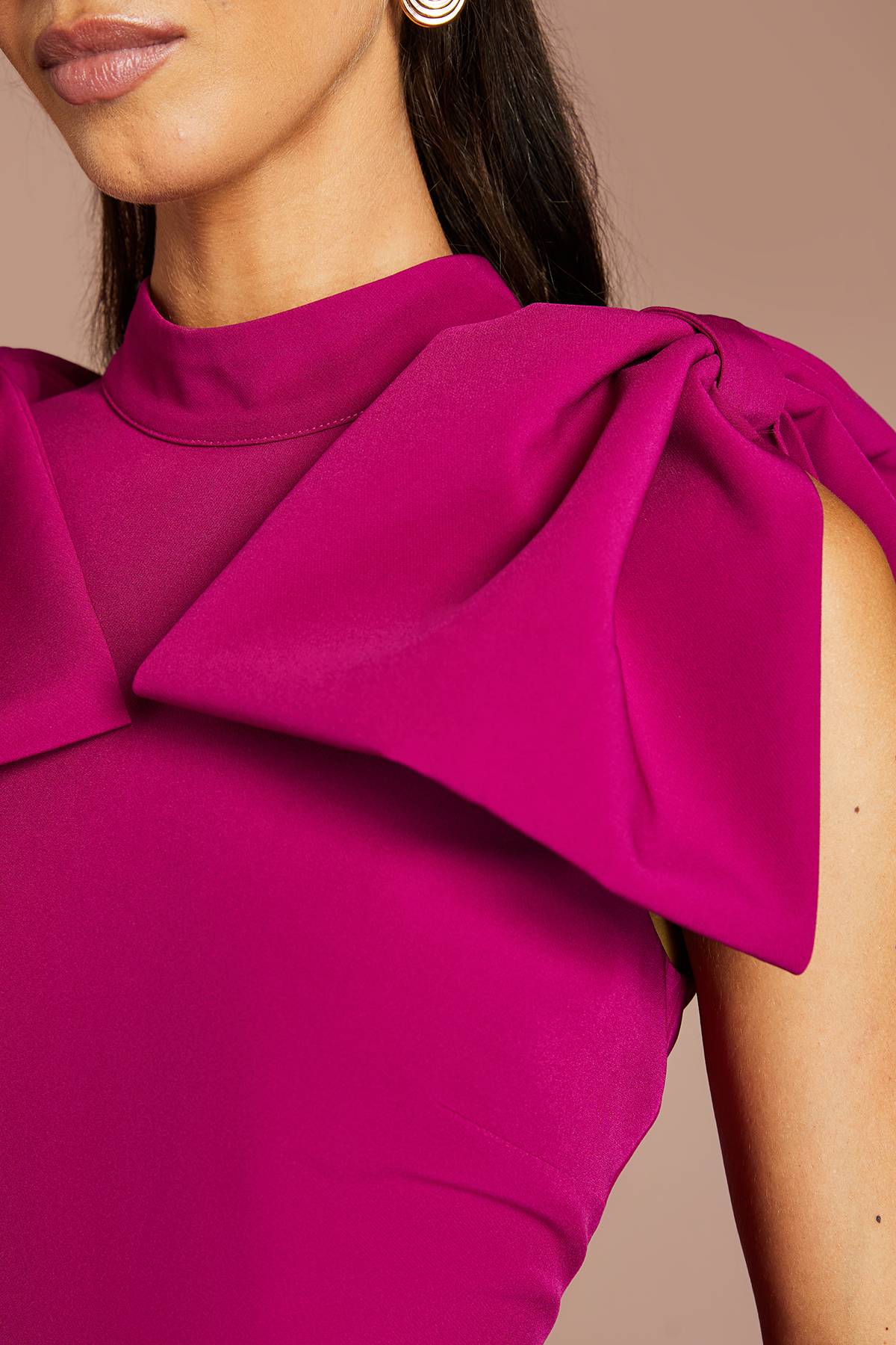 Coast Robe Midi En Crêpe À Nœuds Sur Les Épaules
