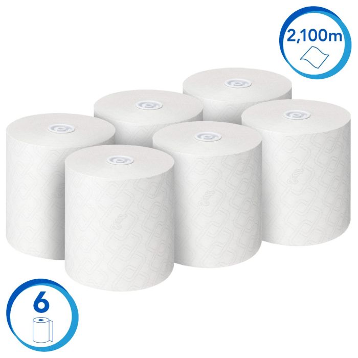 Scott 6691 6st Essential Handdoekenrollen 1-Laags Wit (6691)