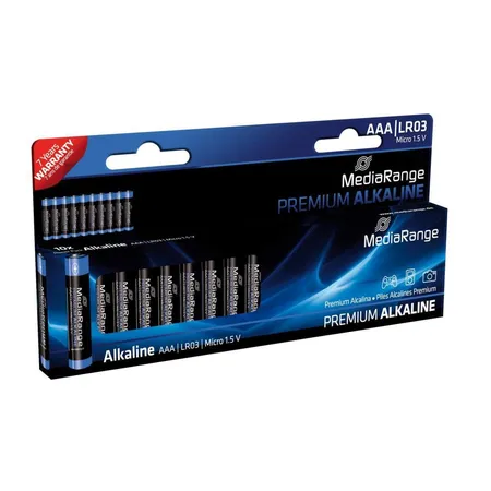 MediaRange Premium Alkaline Batterien AAA|LR03 1.5V, 10 Stück