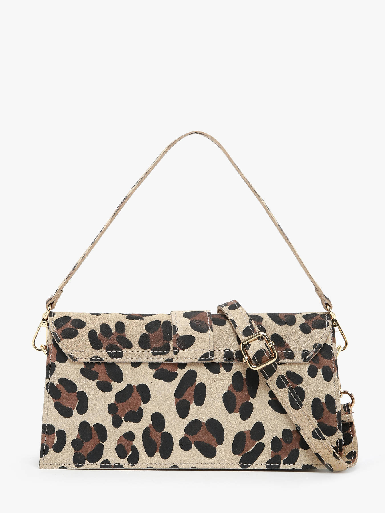sac port paule Velvet leopardo cuir MILANO
