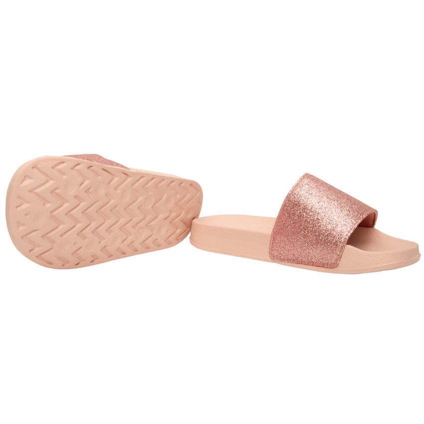 Mules à bride pailletée pour fille - Fuchsia