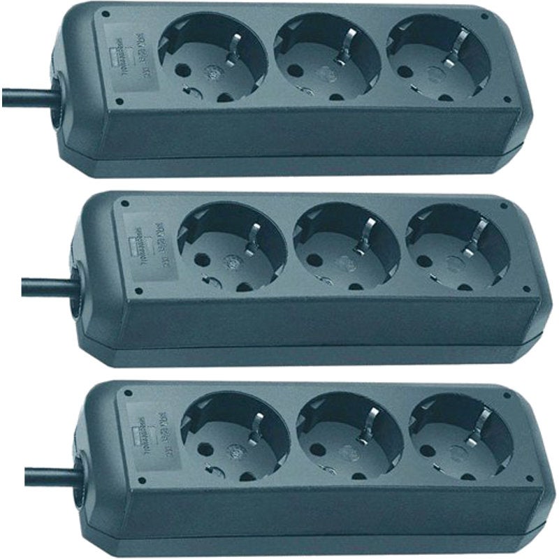 Brennenstuhl Eco Line powerverdeler 3-voudig (3 stuks)