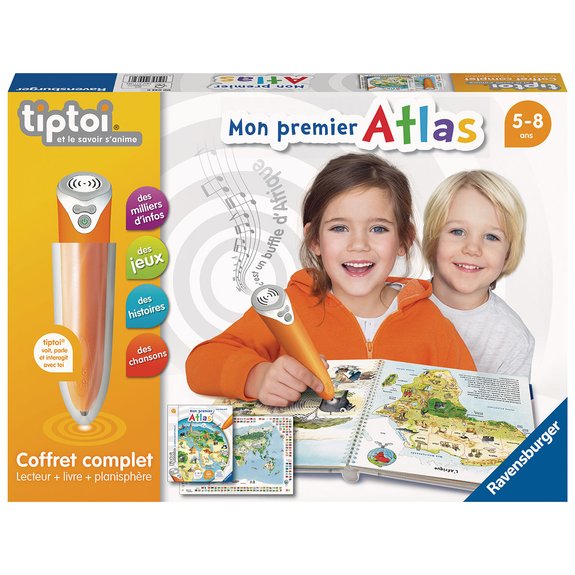 tiptoi® - Coffret complet lecteur interactif + Livre Atlas