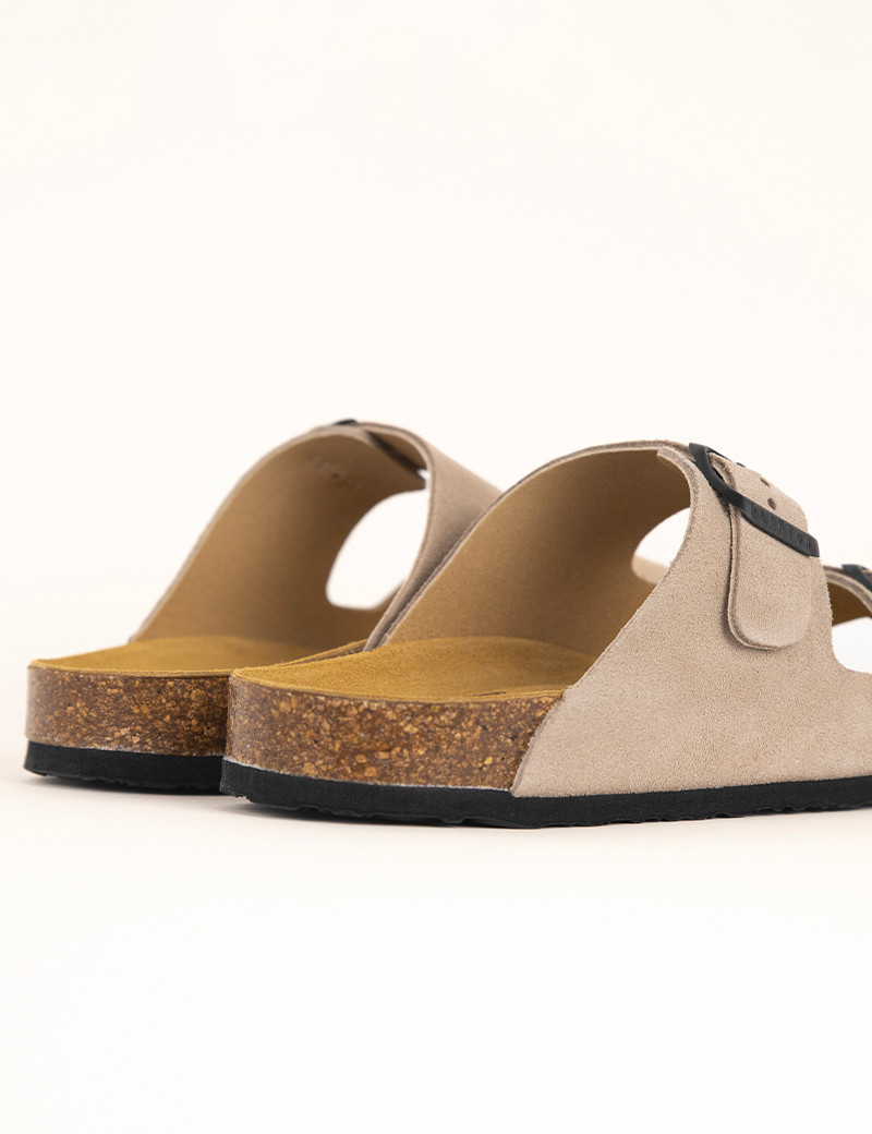 PLAKTON MULES FEMME LAMÉ TAUPE