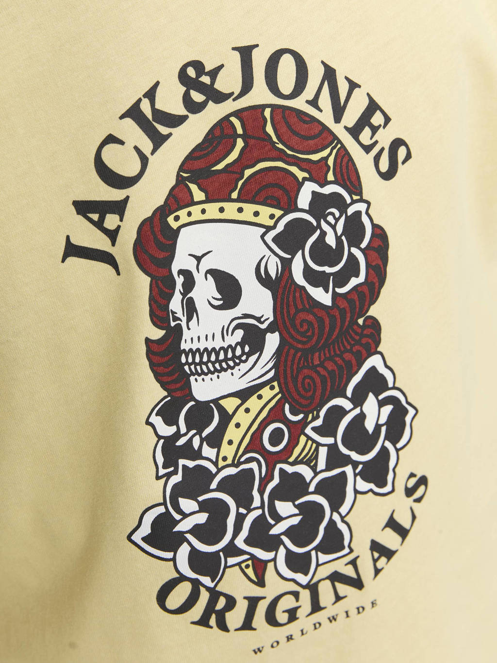 JACK & JONES T-shirt JORHEAVENS met printopdruk geel
