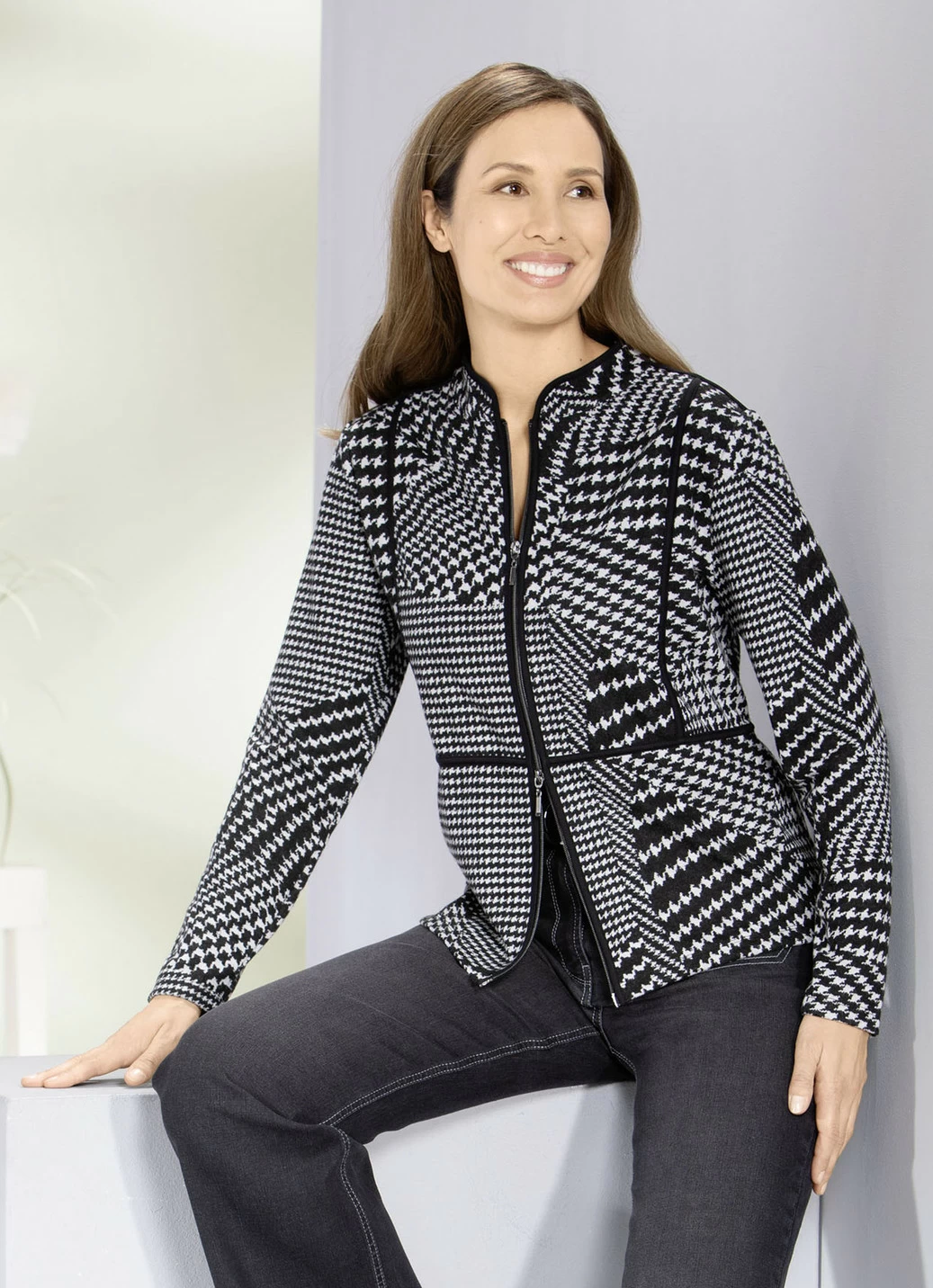 Flauschige Blusenjacke