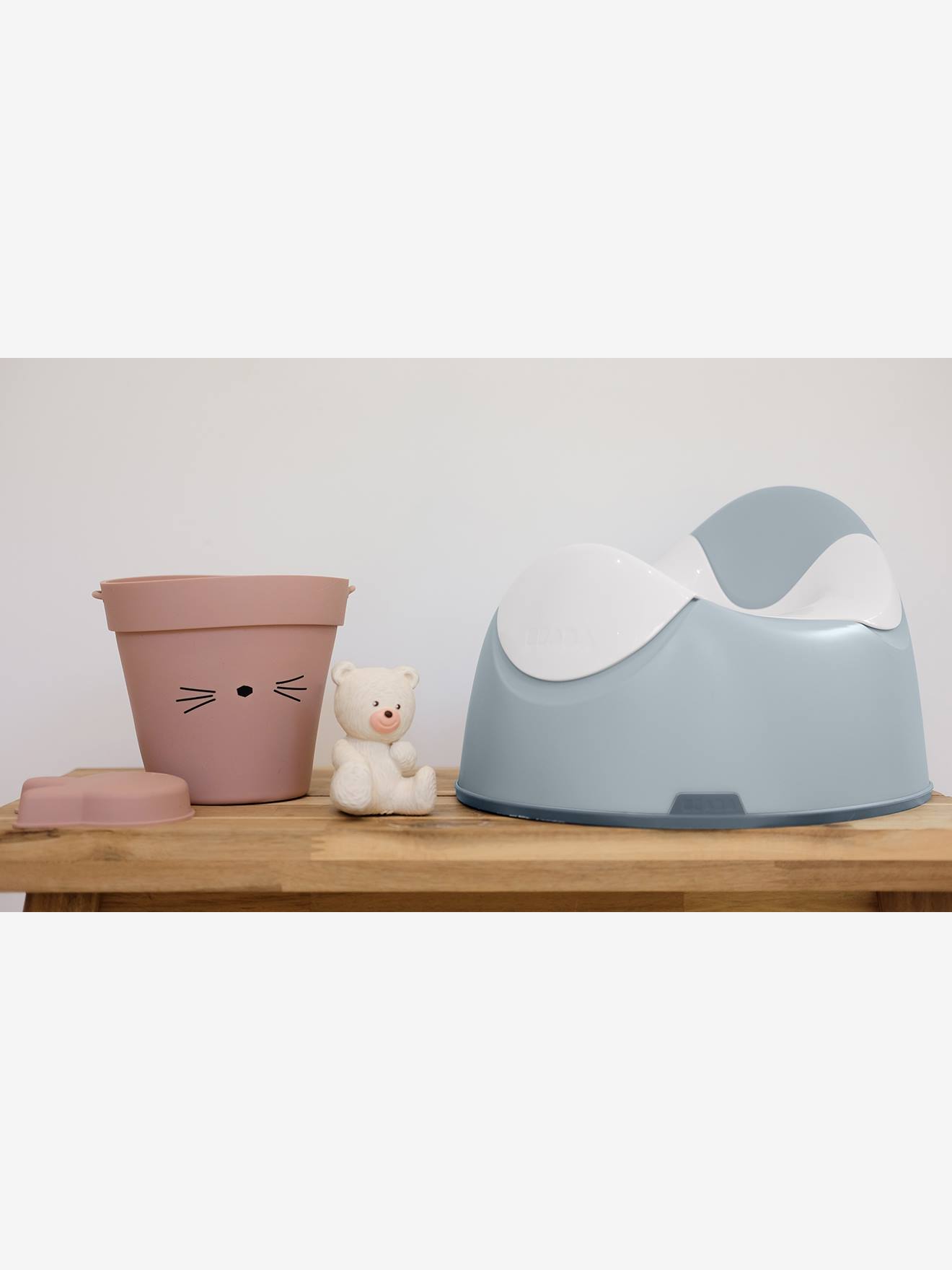 Penico ergonômico para bebês BEABA, cinza claro liso